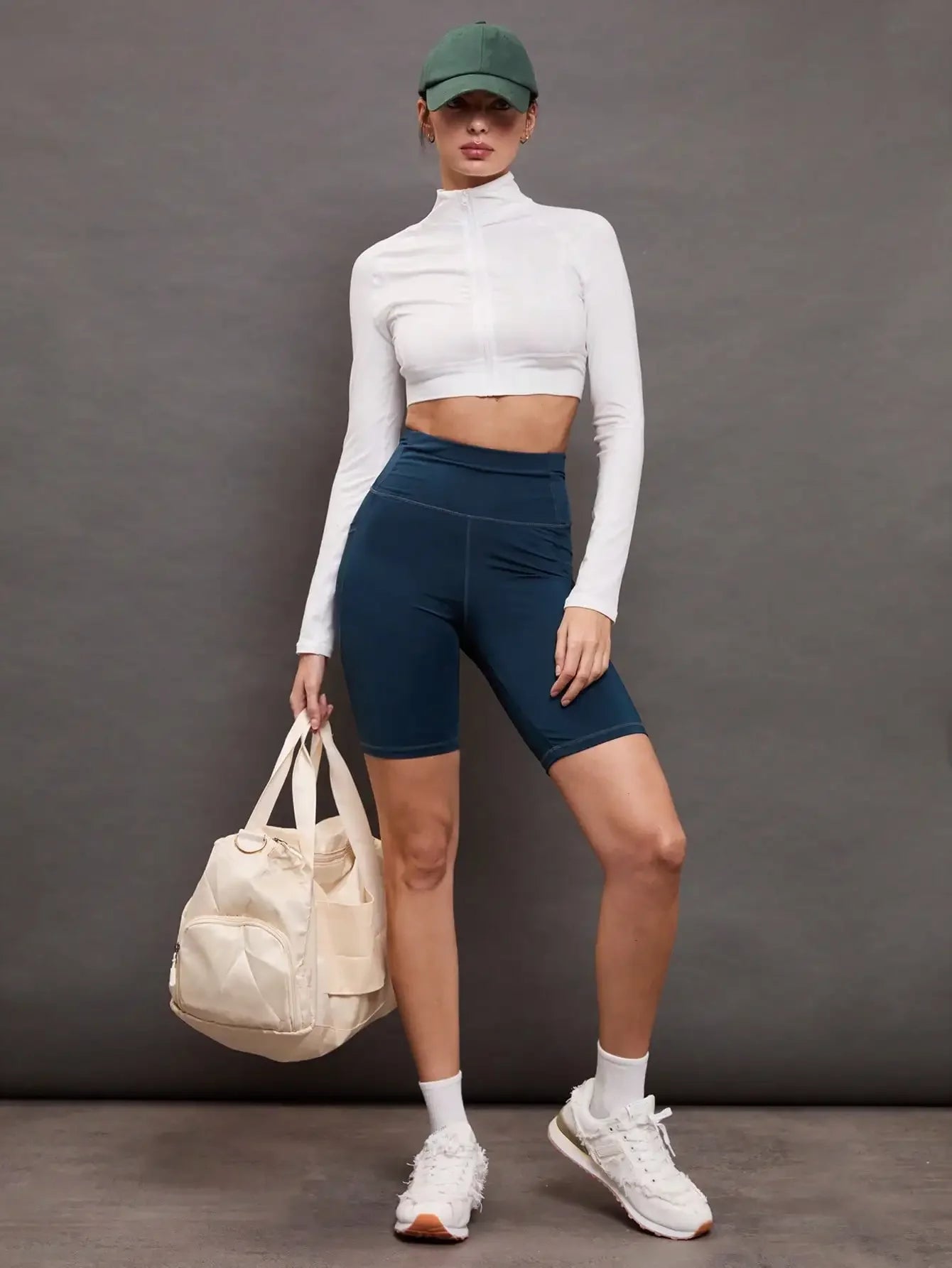 Womens Quick Dry Yoga Shorts With Pocket And Mesh Detail