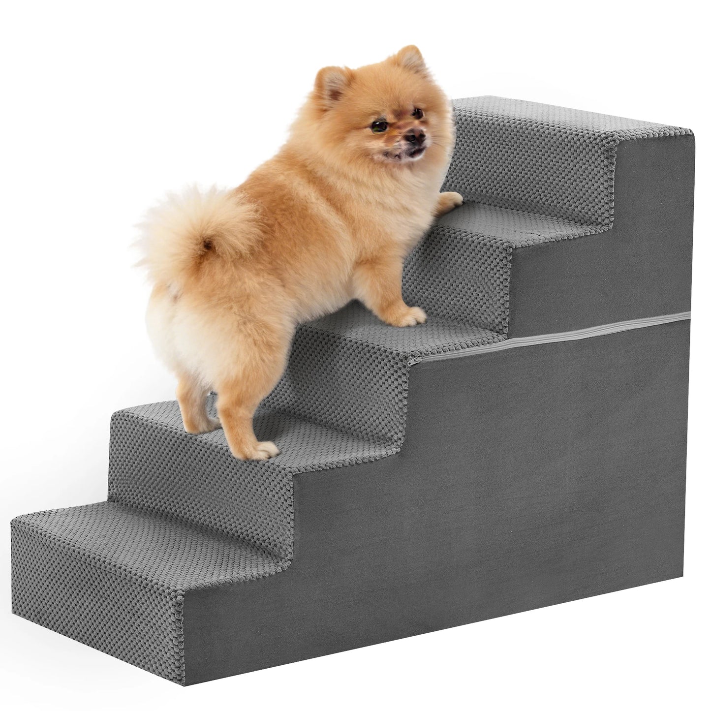 Right Angled Foam Dog Stairs Ramp For Small Dogs Indoors