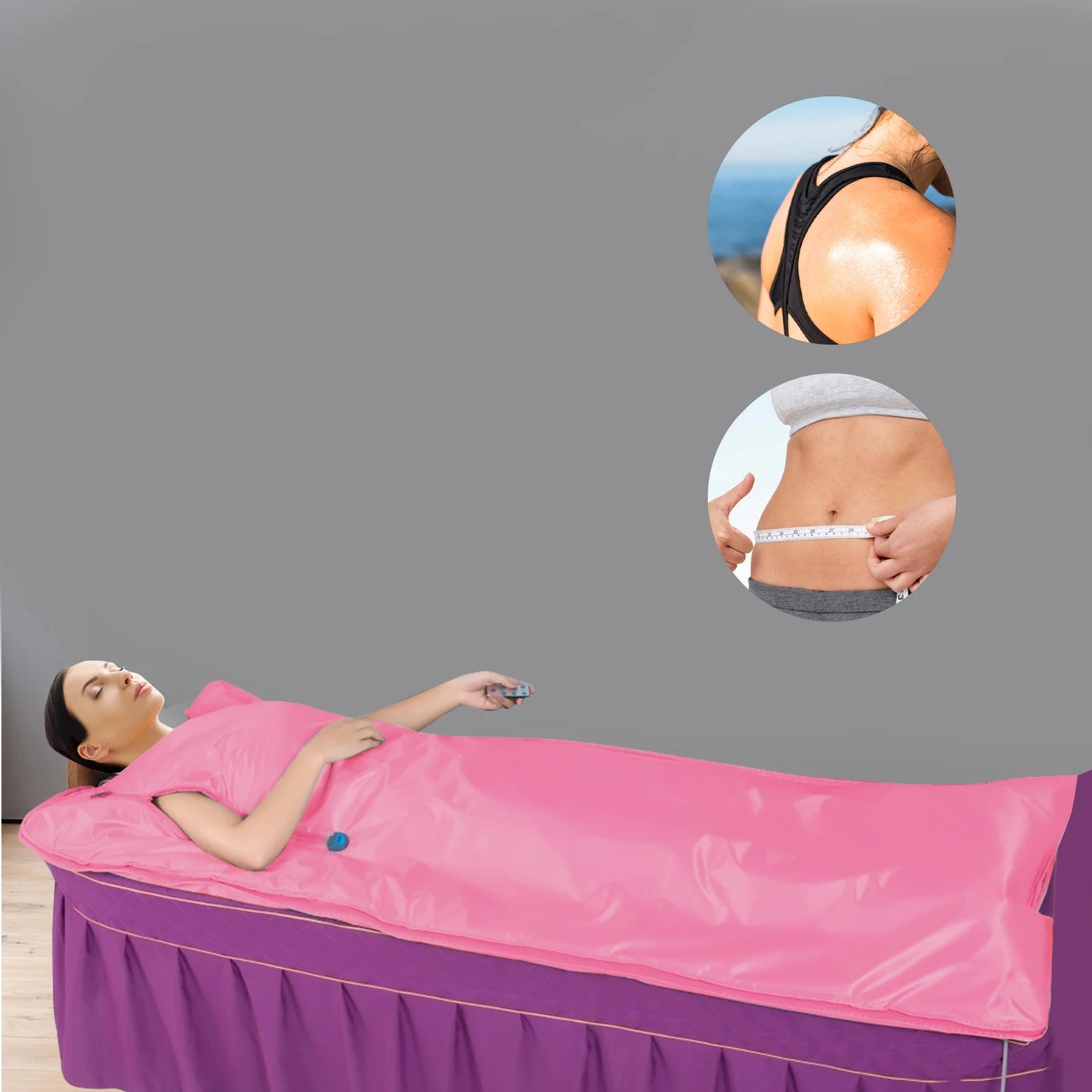 Portable Sauna Blanket Zipper Design For Home Spa Relaxation