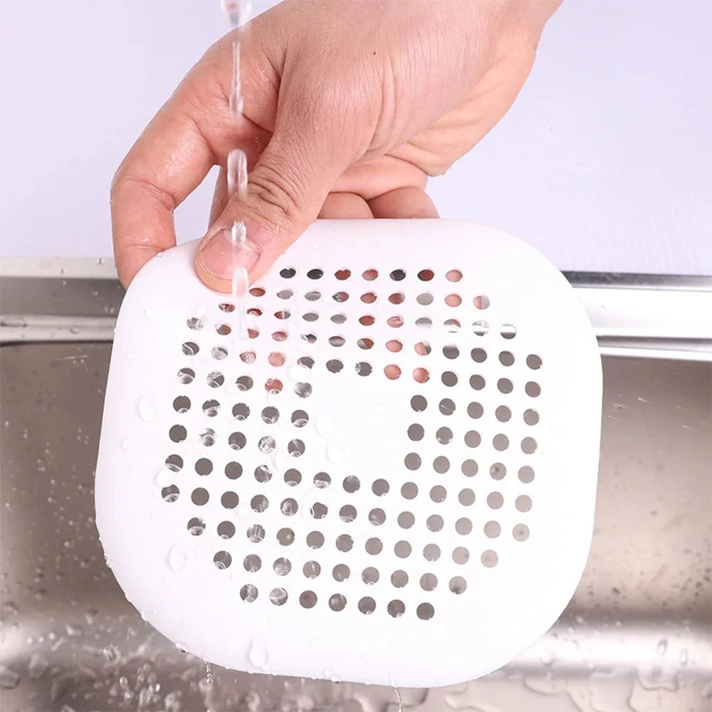 Silicone Sink Drain Hair Catcher with Suction Cup