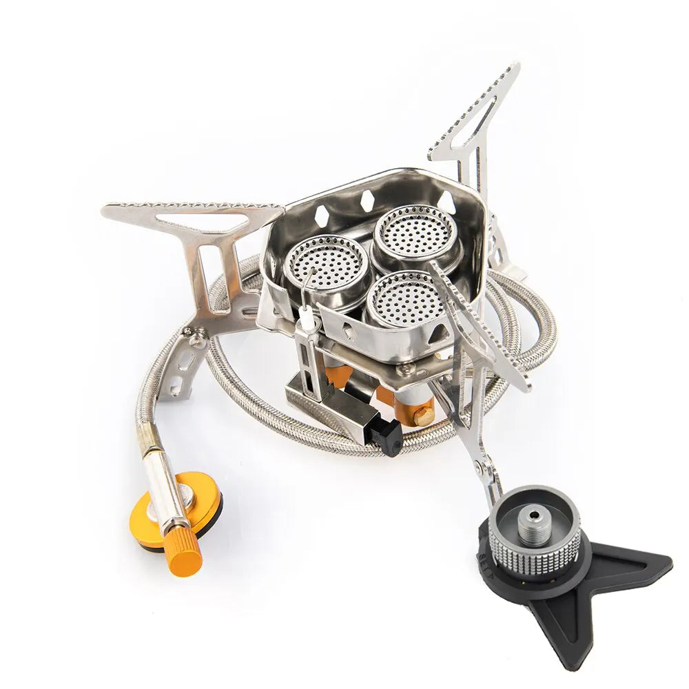 Camping Gas Burner 5800W With Piezo Ignition And Windproof