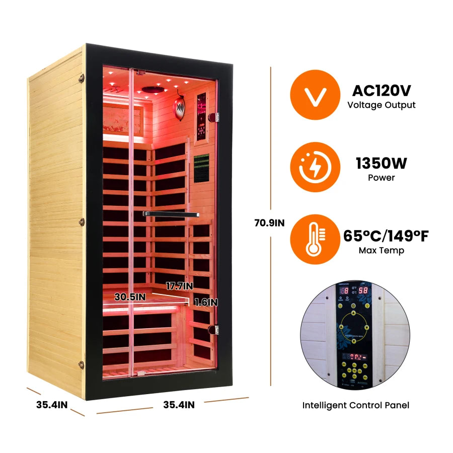 Single Person Sauna Room For Small Apartments Home Sweat Relax