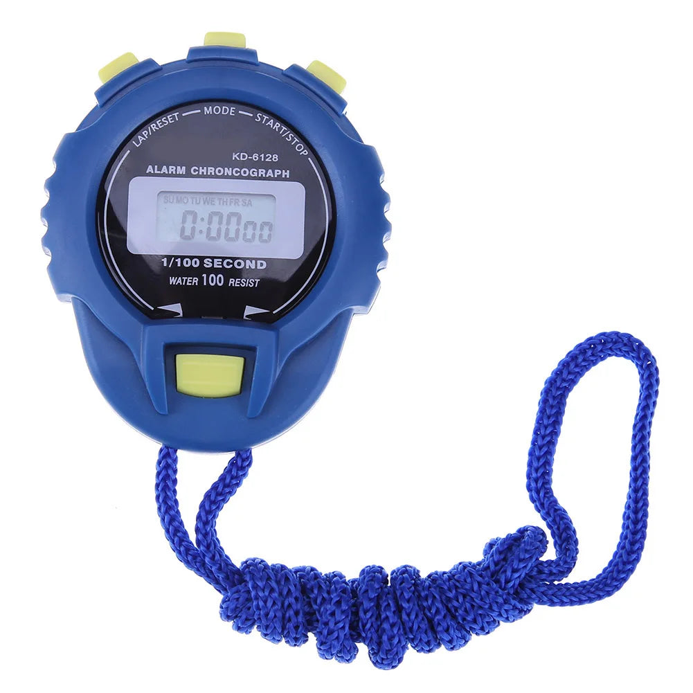Electronic Stopwatch Digital Stopwatch Waterproof Handheld Chronometer LCD Display Pocket Stopwatch for Sports Coaches