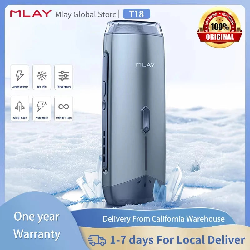 MLAY T18 Ice Cooling IPL Hair Removal Device Home Use