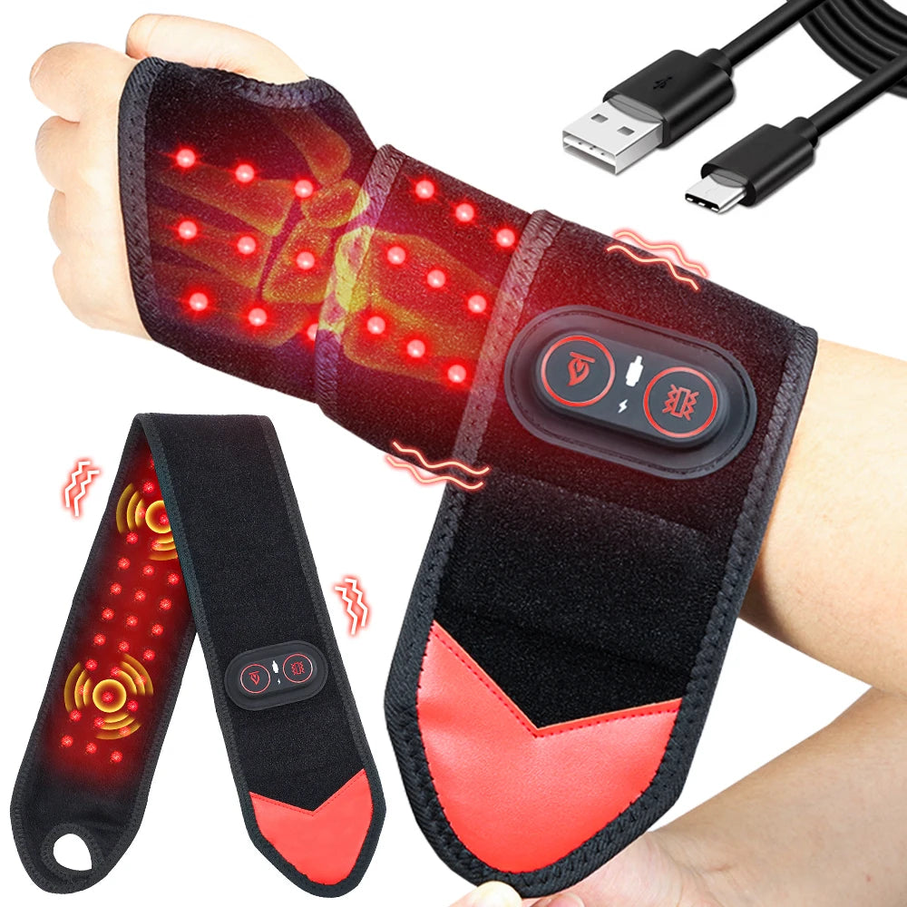Red Light Therapy Wrap With Heat Vibration Infrared LED Pad