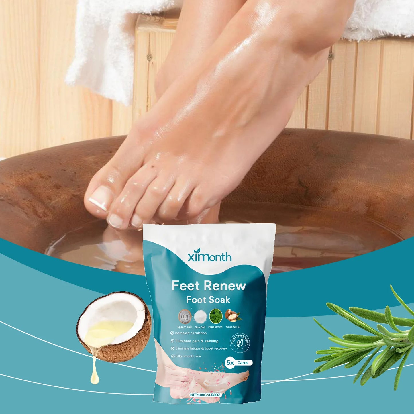 Foot Bath Salts Soak For Relaxation And Dead Skin Removal
