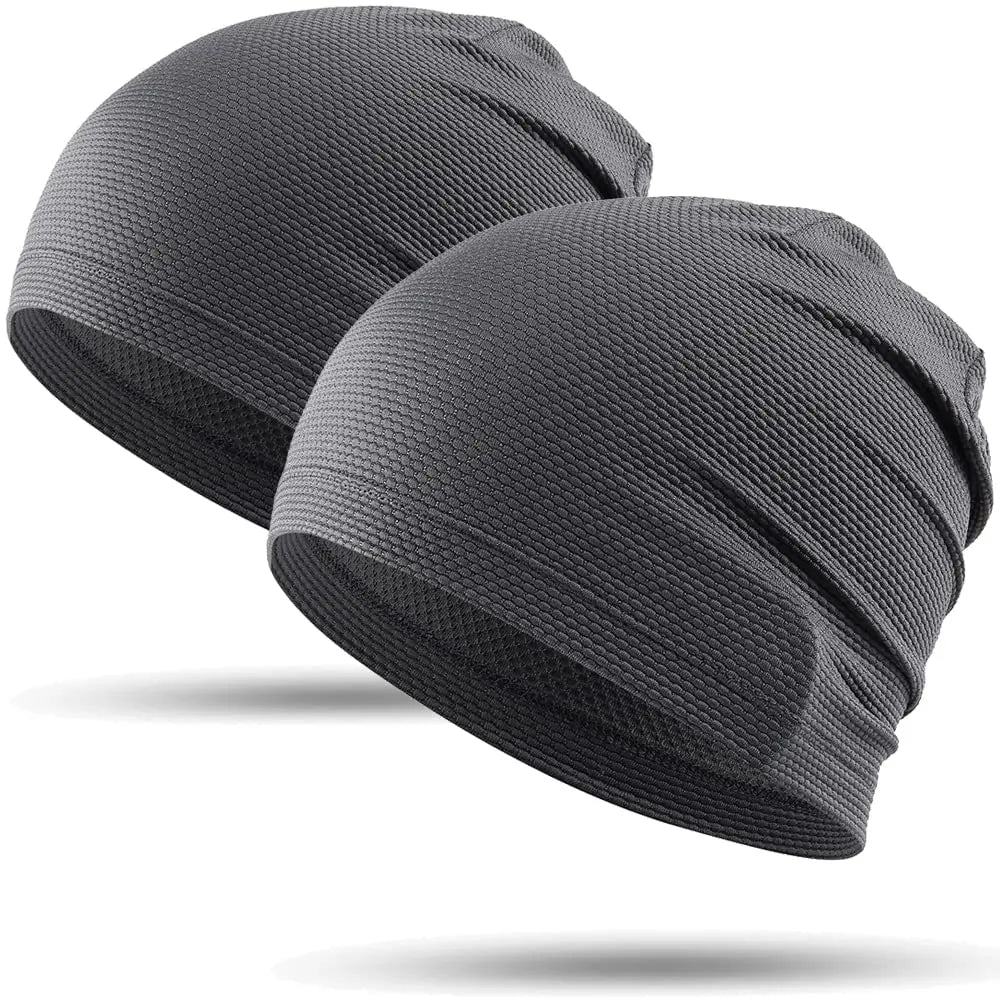 2PCS Quick-drying Running Caps Summer Breathable Cool Sports Hats Outdoor Cycling Hiking Baseball Skullies Stretchy Beanies Hat
