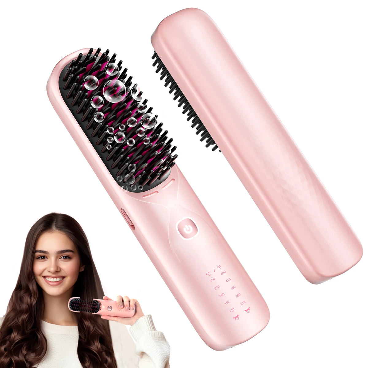 Cordless Negative Ion Hair Straightener Comb