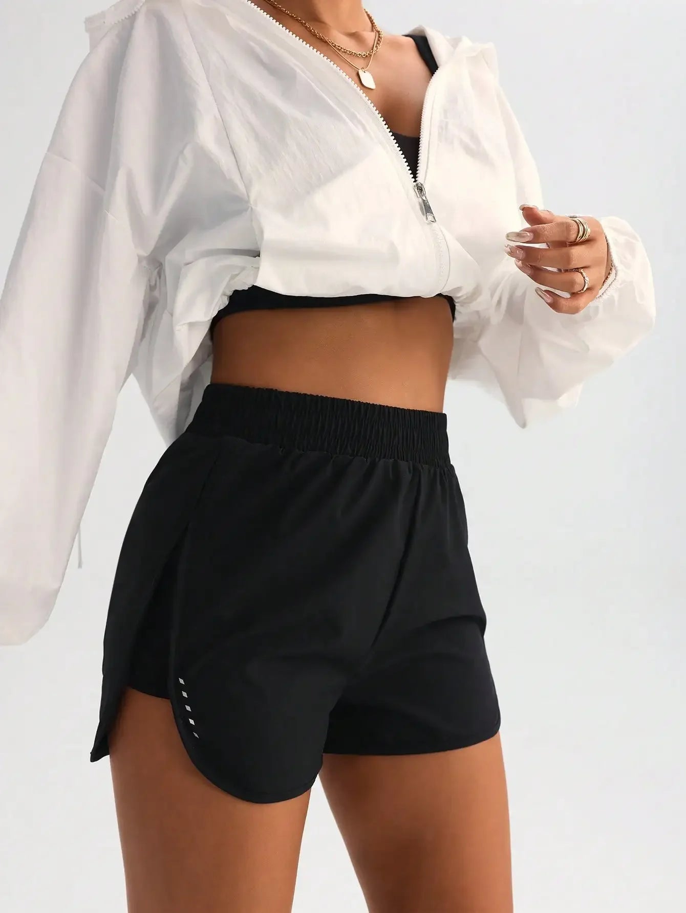 Women High-Waisted Stretch Shorts for Yoga and 4-Way Activewear