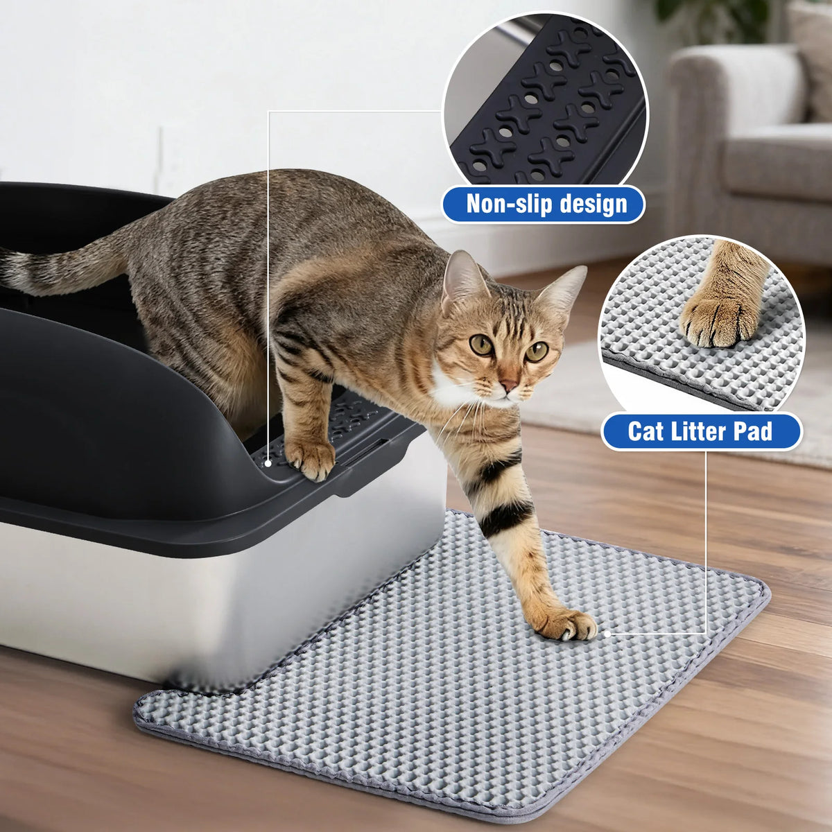 Stainless Steel Cat Litter Box with Lid and Scoop