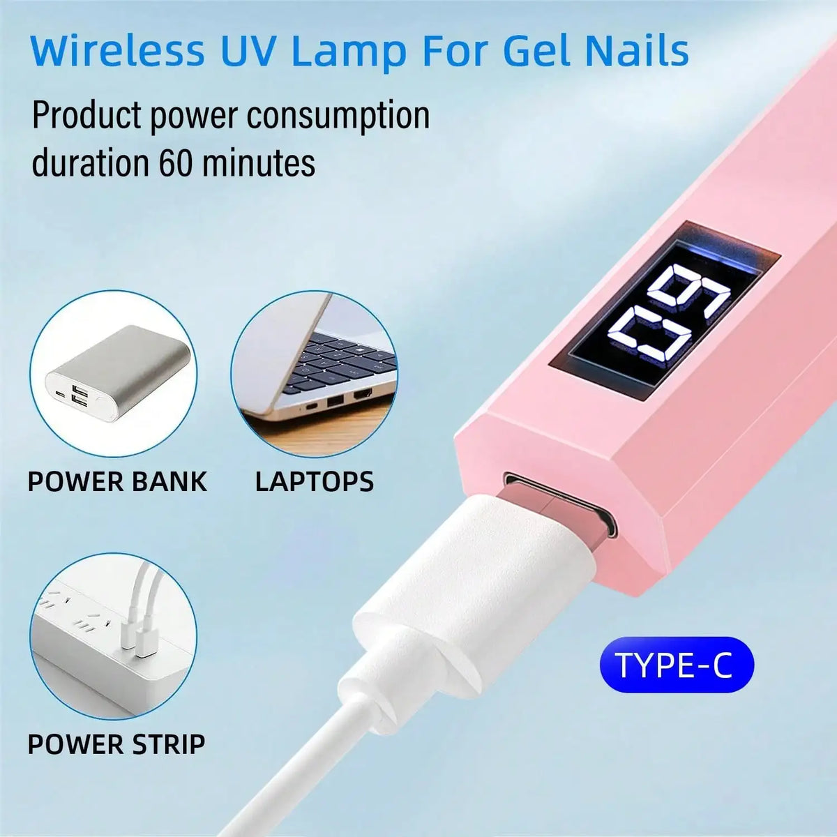 Portable Rechargeable LED Nail Lamp