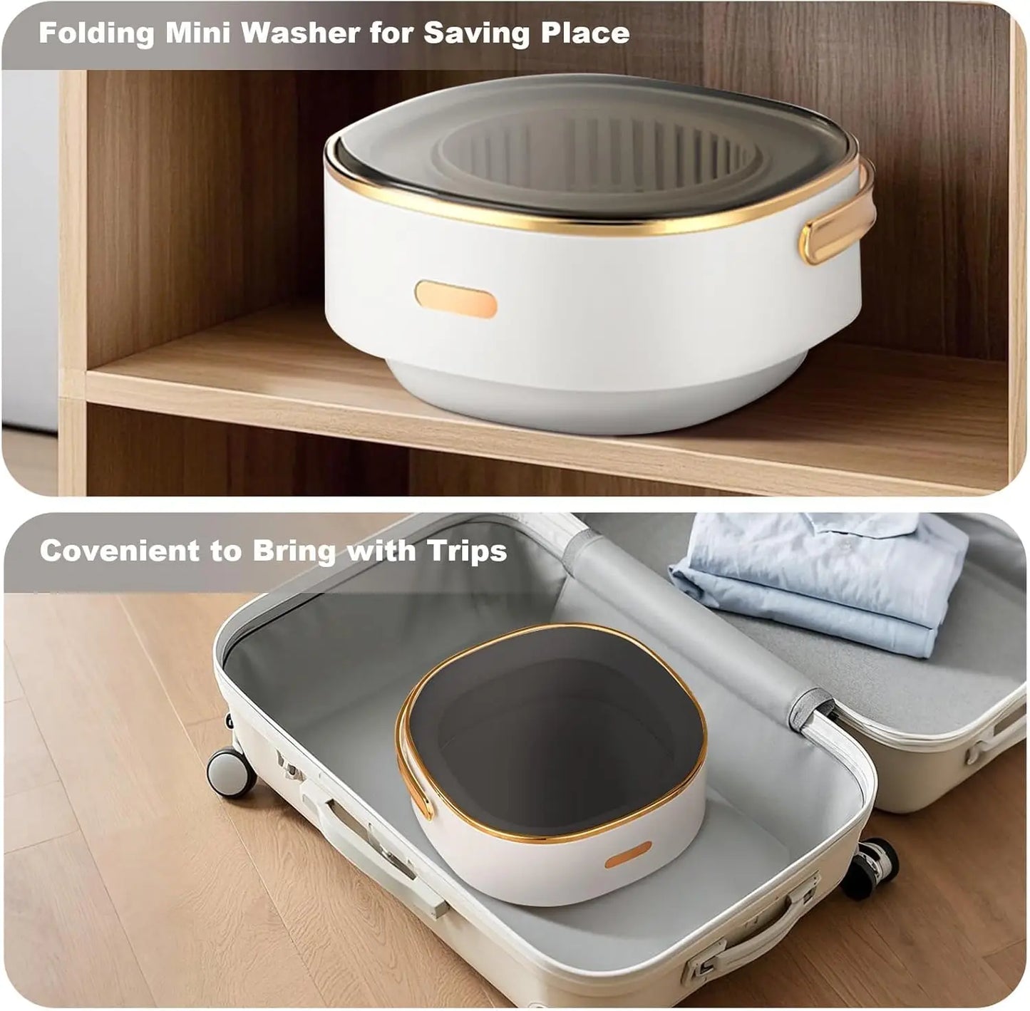 Acekool Portable Mini Washing Machine For Travel And RV Use
