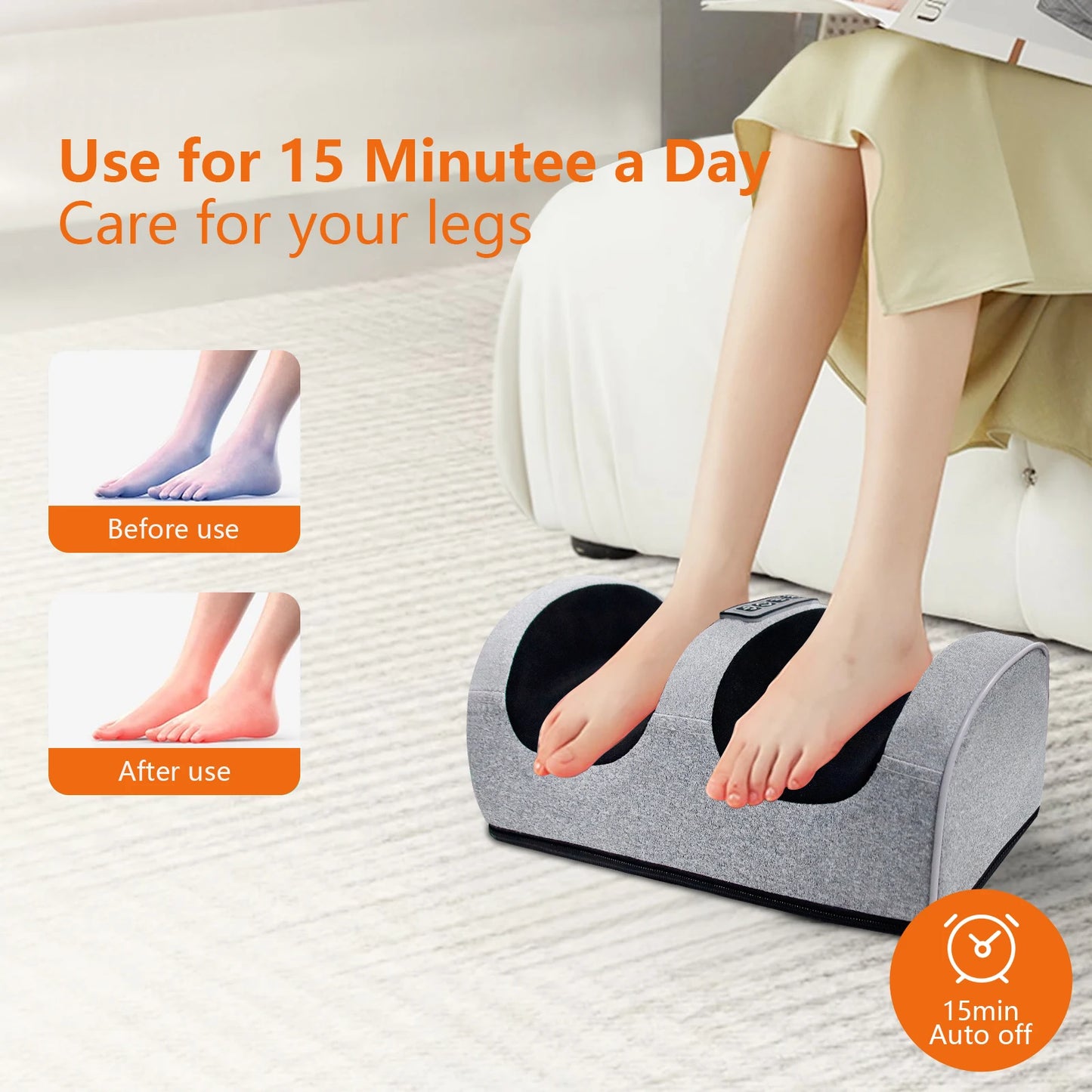 Foot massage machine Foot kneading foot leg massager electric heating home leg machine Christmas gifts, Valentine's Day gifts, M