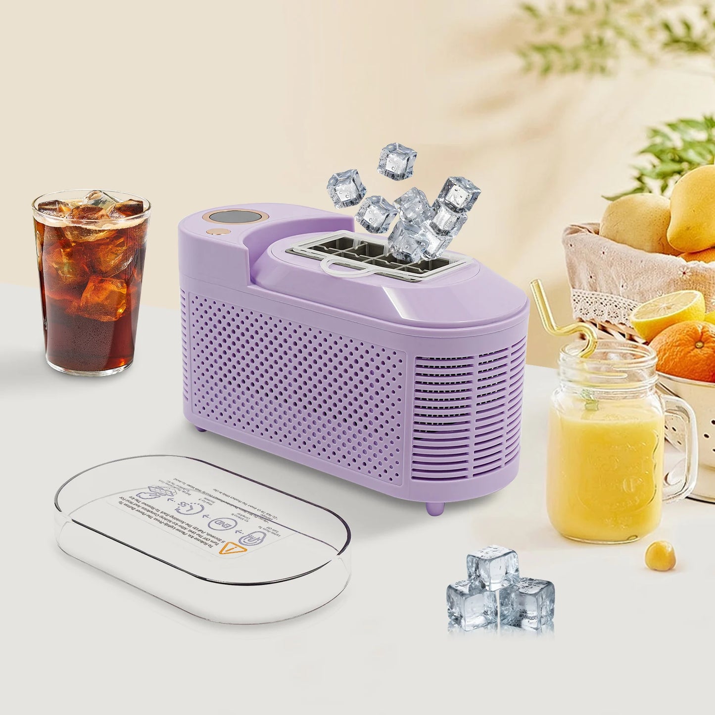 Bymaocar Portable 8-Cube Ice Maker, Fast 10-Minute Ice Car Use