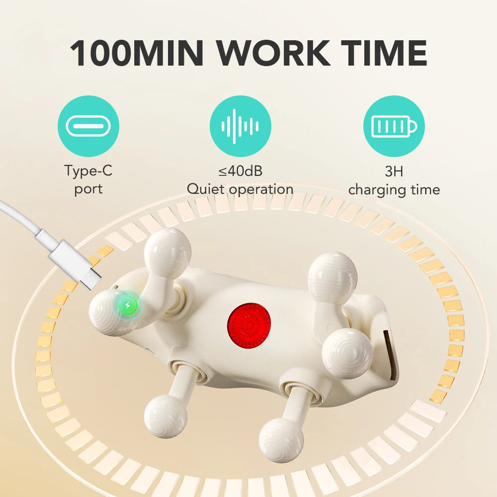 SKG Neck Massager with Heat, 6D Portable Deep Tissue Neck Massager, Cordless Electric Cervical Massager Women Men Gifts