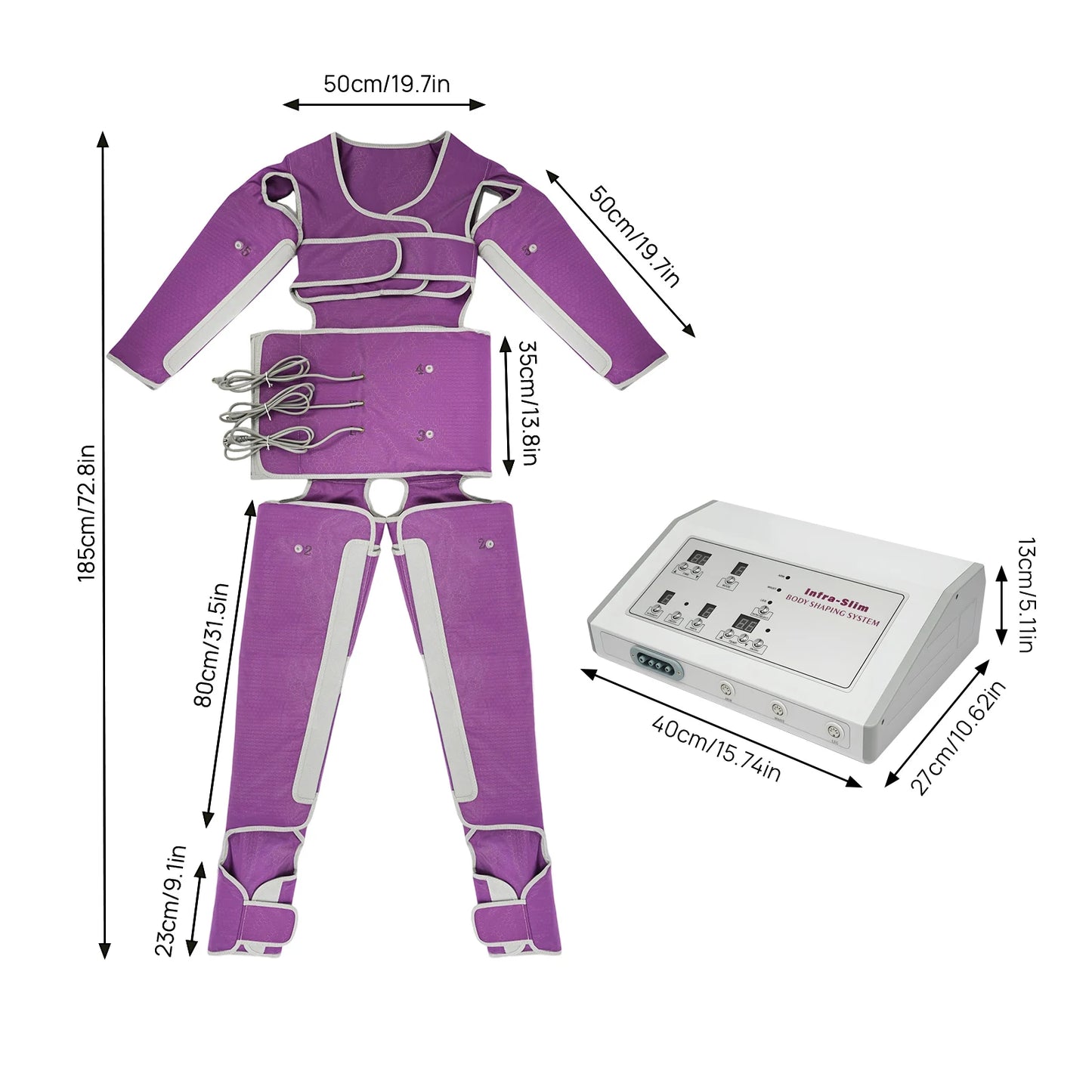 400W Air Pressure Massage Suit With 7 Levels Adjustable Heating Therapy