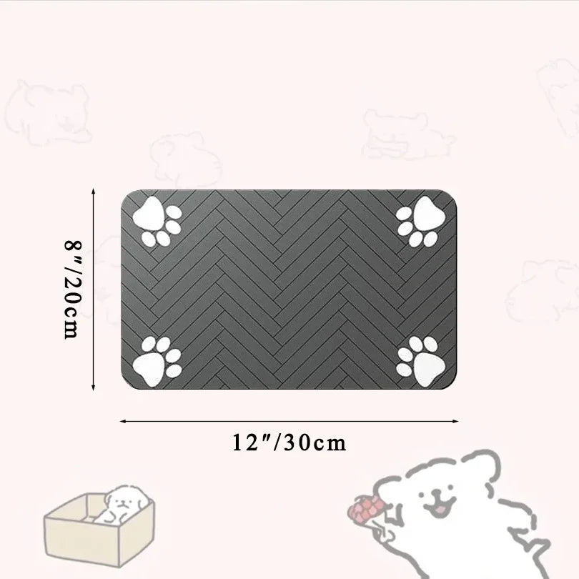 ThePetzStore Quick Dry Diatomite Pet Feeding Mat Keeps Floors Dry