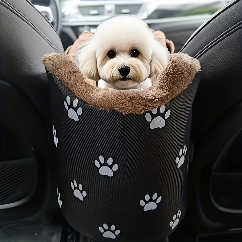 Fabric Dog Car Seat With Headrest Armrests And Portable Booster