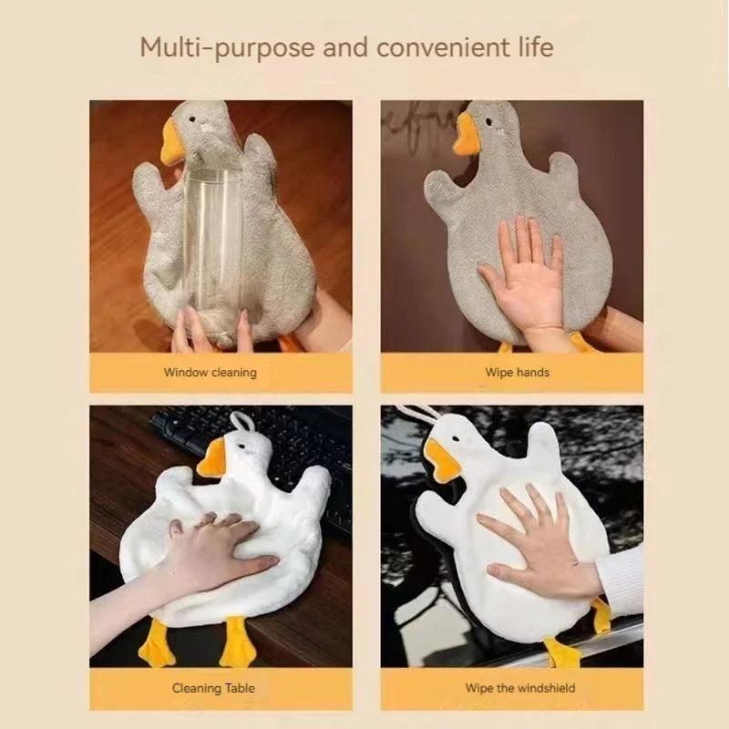 Cartoon Goose Hand Towel Water Absorbent Kitchen And Bath