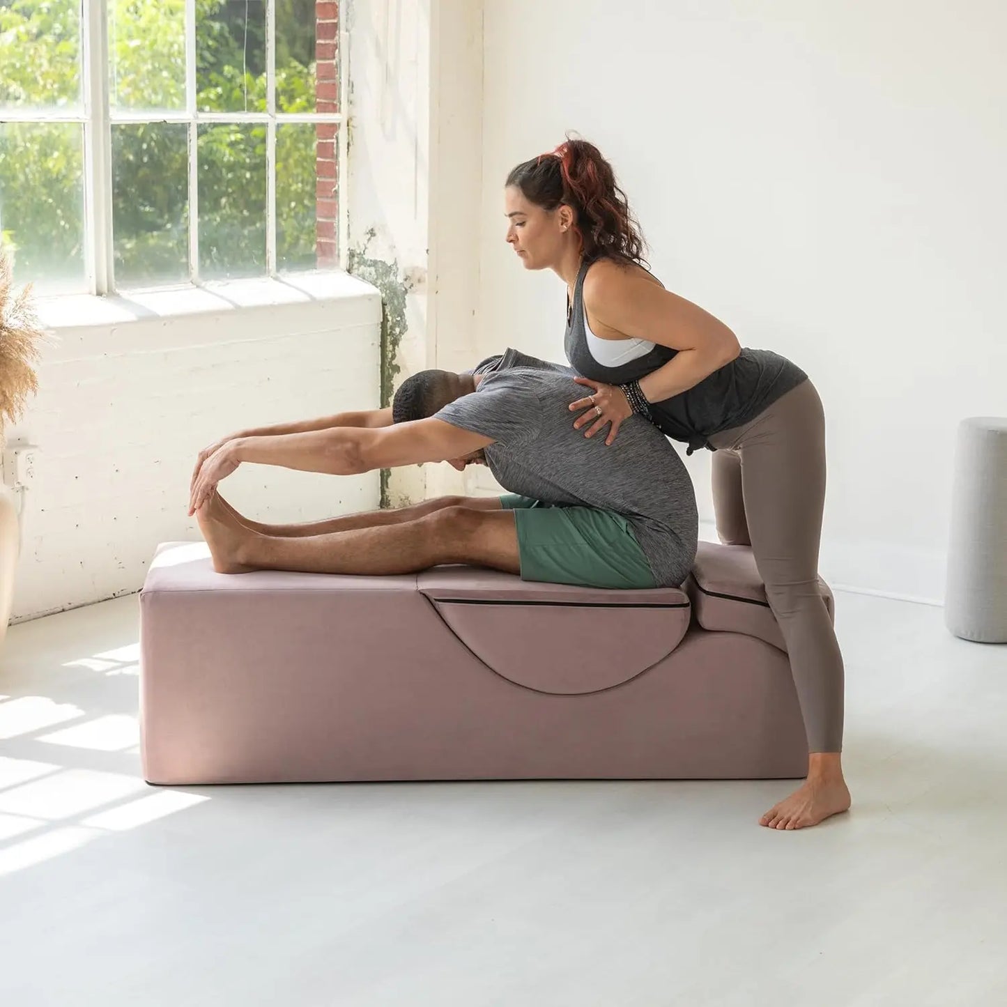 Convertible Yoga Bench Ottoman End Of Bed With Concealed Foldout