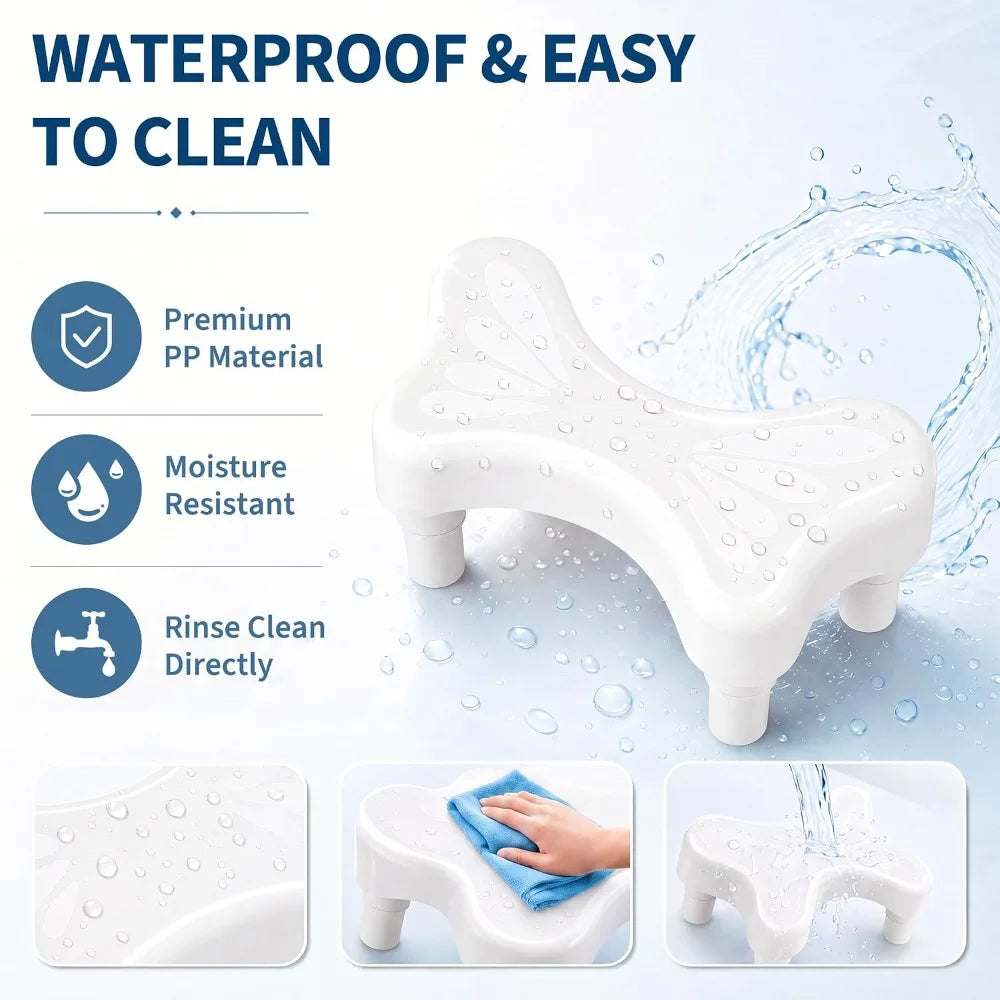 Curved Toilet Foot Stool for Better Posture