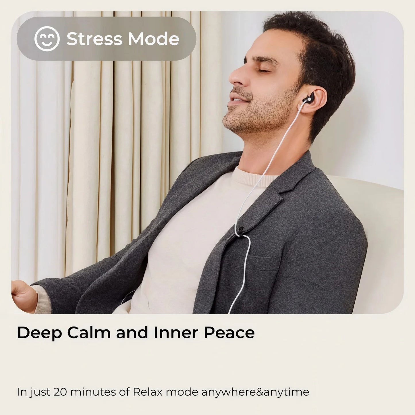 ZenoWell Vita Ear-Worn Vagus Nerve Stimulator, Portable Non-Invasive taVNS Wellness Device for Calmness, Relaxation, Sleep Routine and Daily Balance