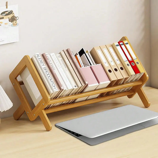 Bamboo Desktop Bookshelf and Display Rack