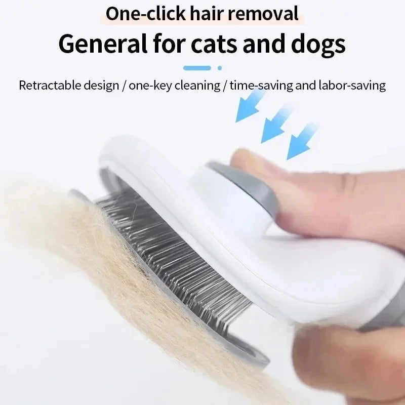 Self Cleaning Grooming Brush For Dogs And Cats Dematting Comb