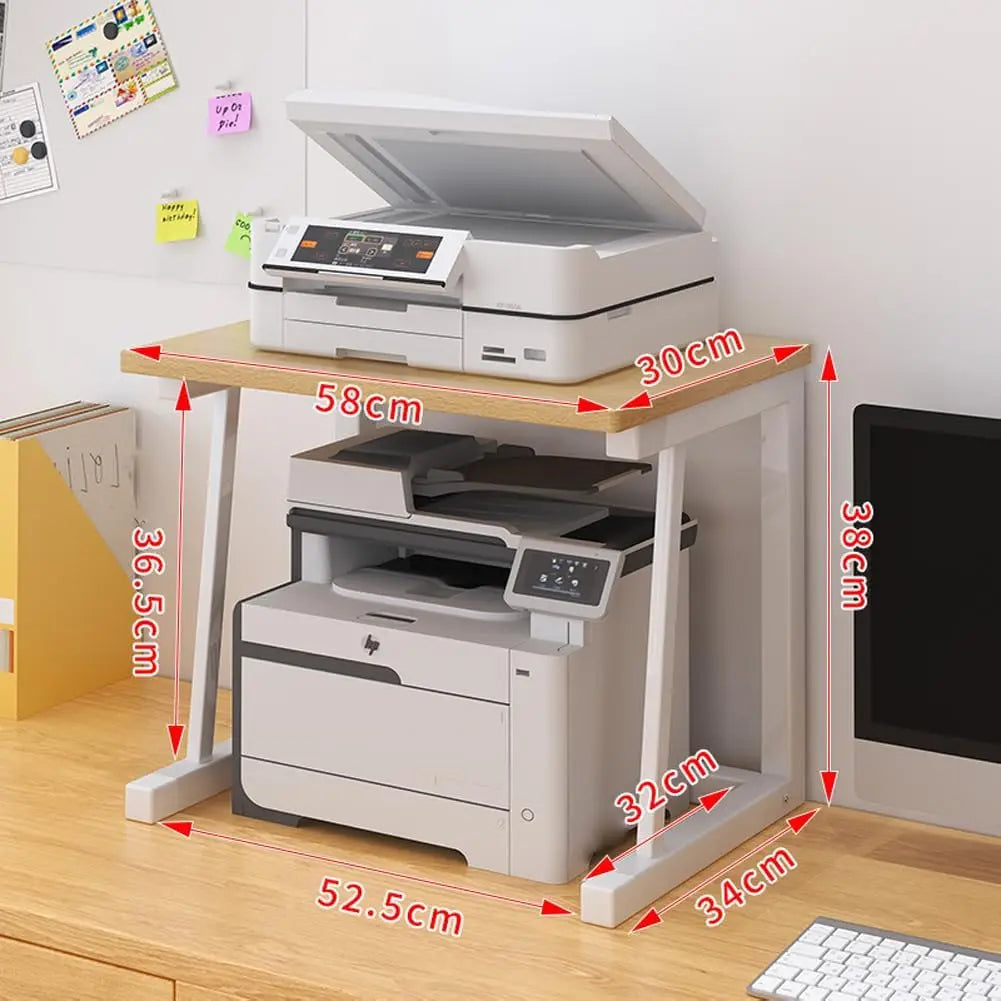 Two-Tier Desktop Printer Stand with Storage