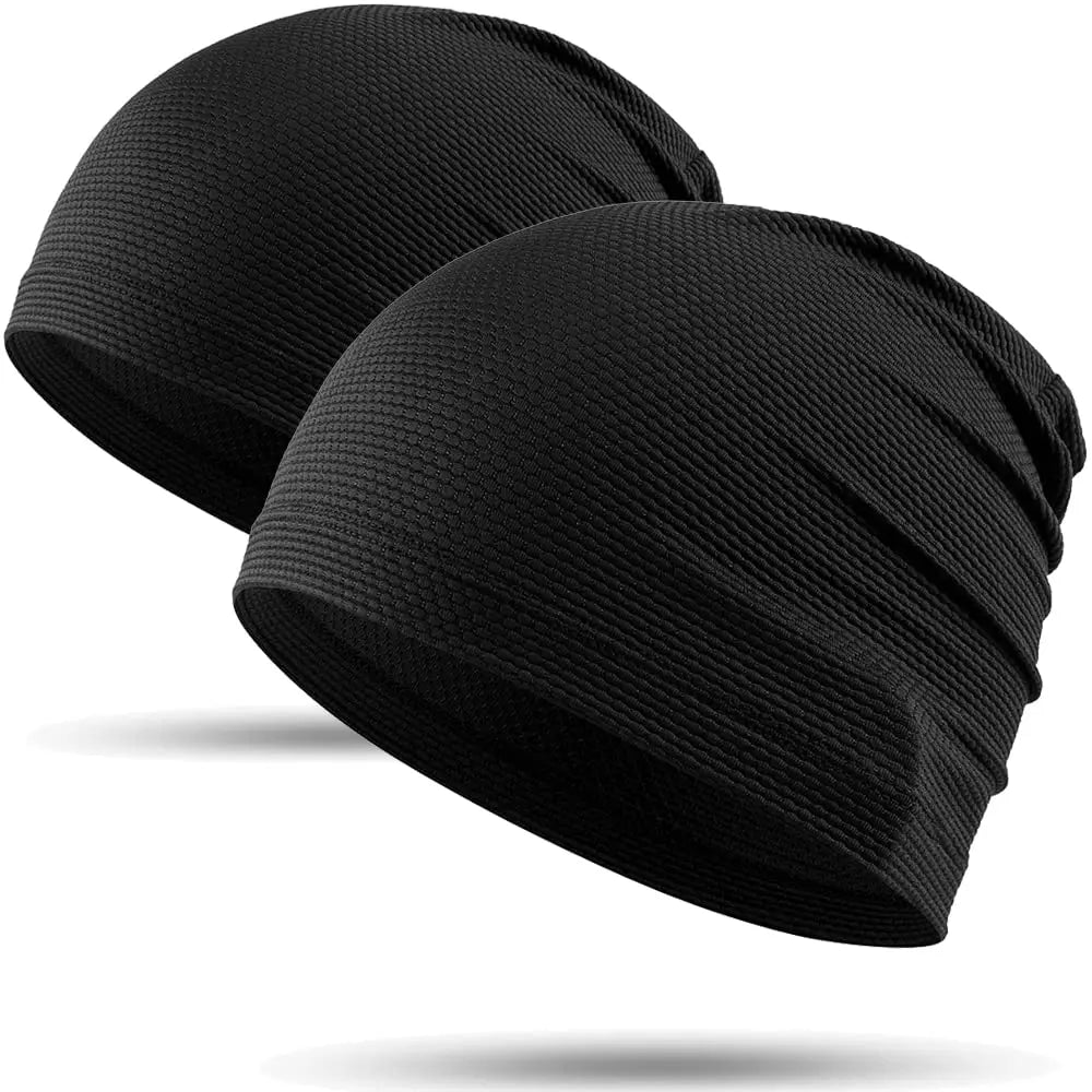 2PCS Quick-drying Running Caps Summer Breathable Cool Sports Hats Outdoor Cycling Hiking Baseball Skullies Stretchy Beanies Hat