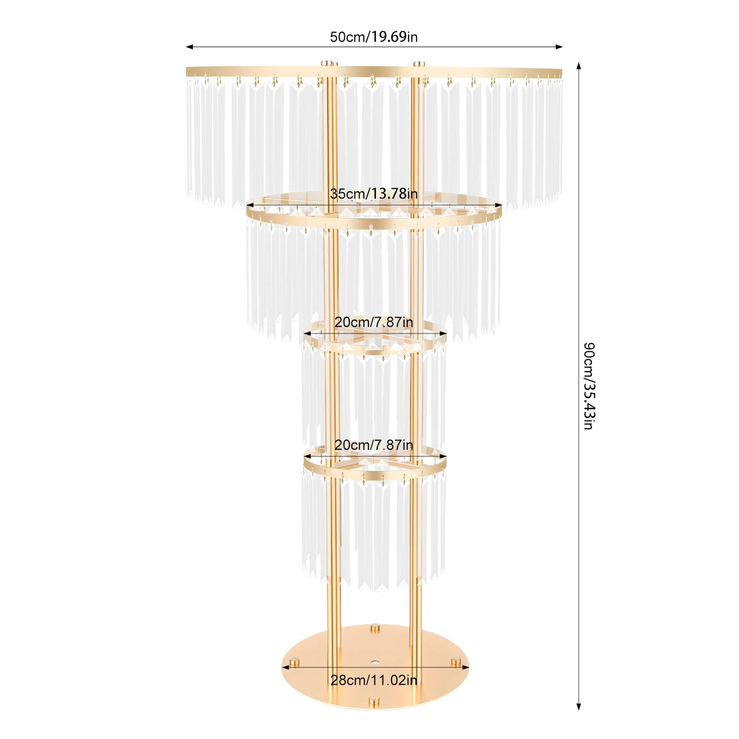 Bymaocar Crystal Flower Stand Wedding Centerpiece