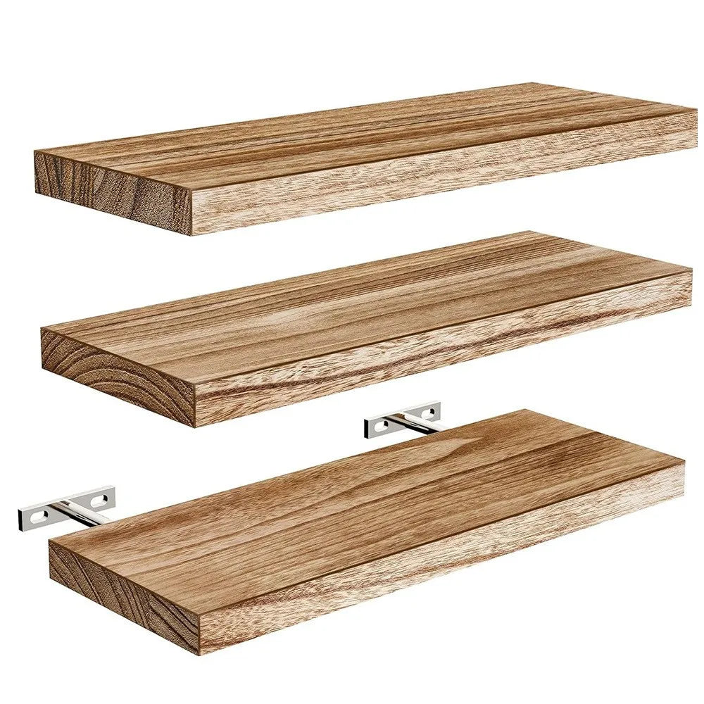 Wall Mounted Wood Shelf Bookshelf For Living Room Decor