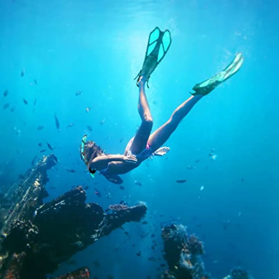 Mask Fins Snorkel Set For Adults With Panoramic Anti Fog
