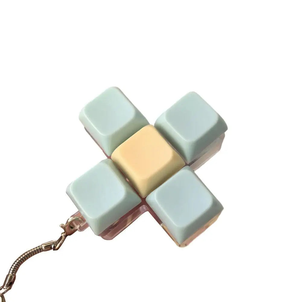 Decompression 9 Keyboard Key Toy Anti Stress Fidget Keychain
