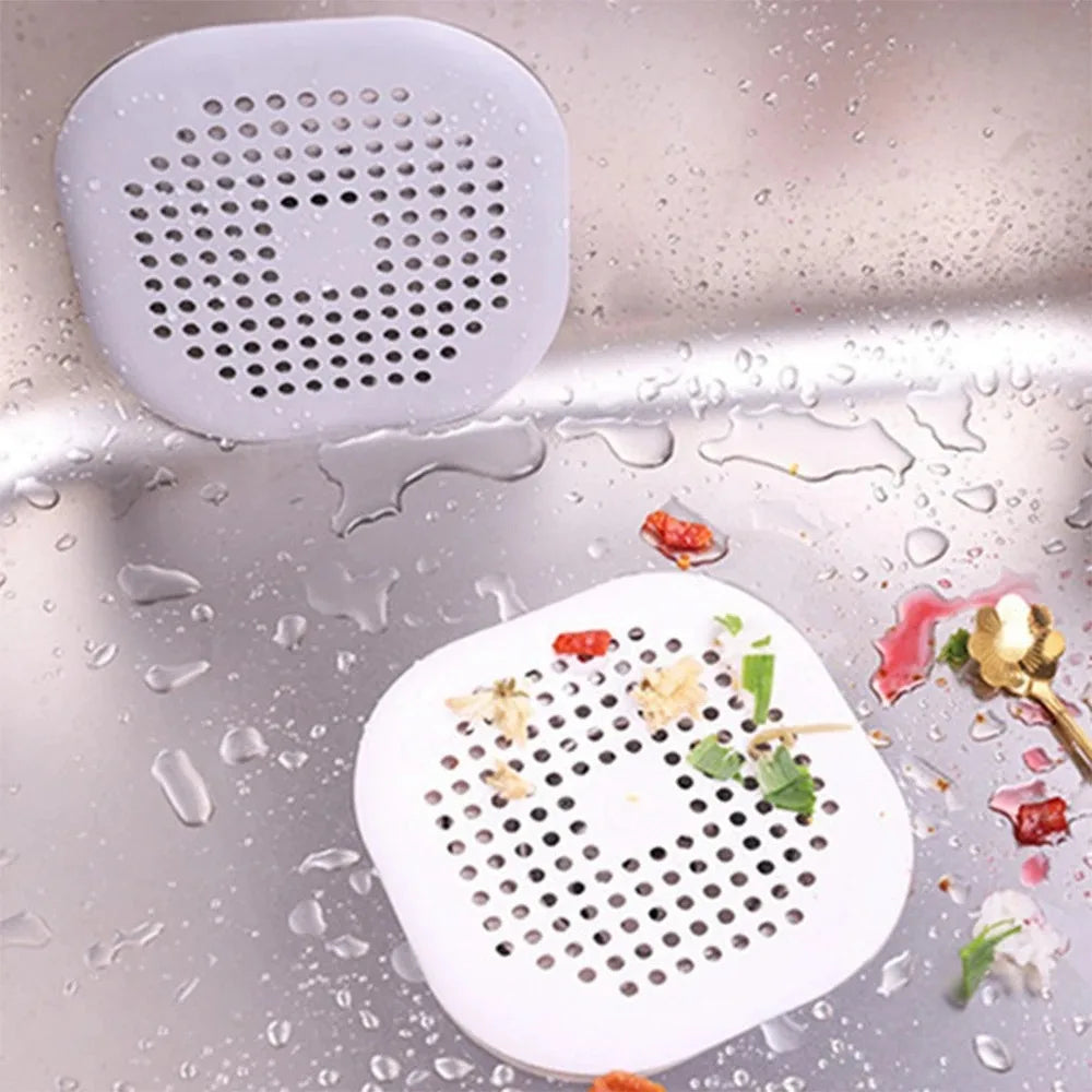 Silicone Sink Drain Hair Catcher with Suction Cup