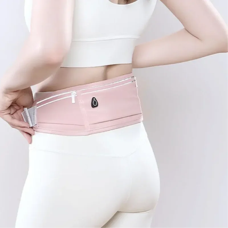 Unisex Reflective Running Waist Pack With Water Bottle Holder Phone Pocket