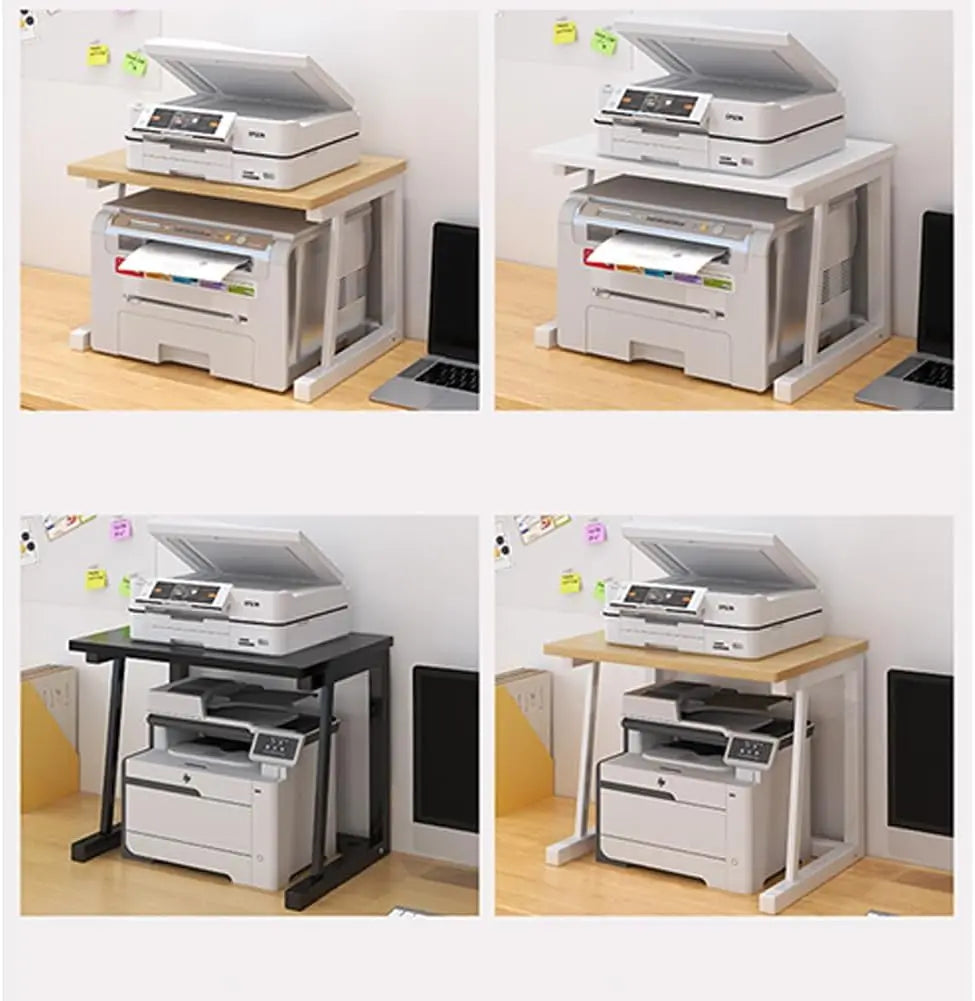 Two-Tier Desktop Printer Stand with Storage