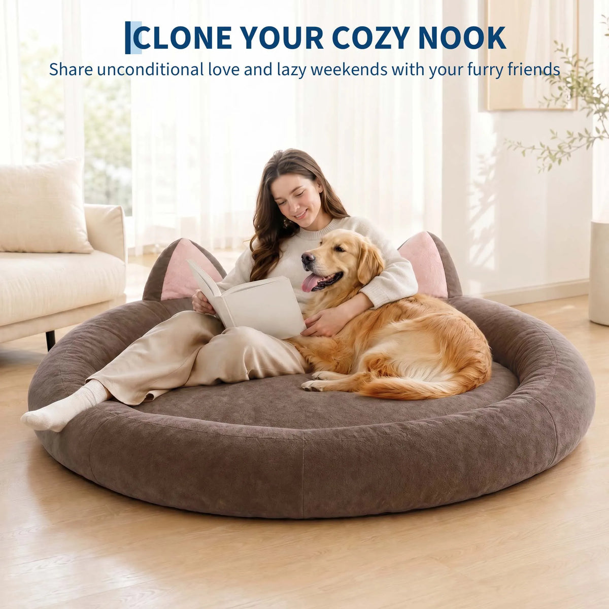 Orthopedic Memory Foam Dog Bed for Extra Large Dogs