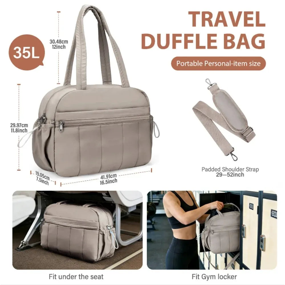 Women Travel Duffel Bag Gym Bag With Wet Pocket Lightweight