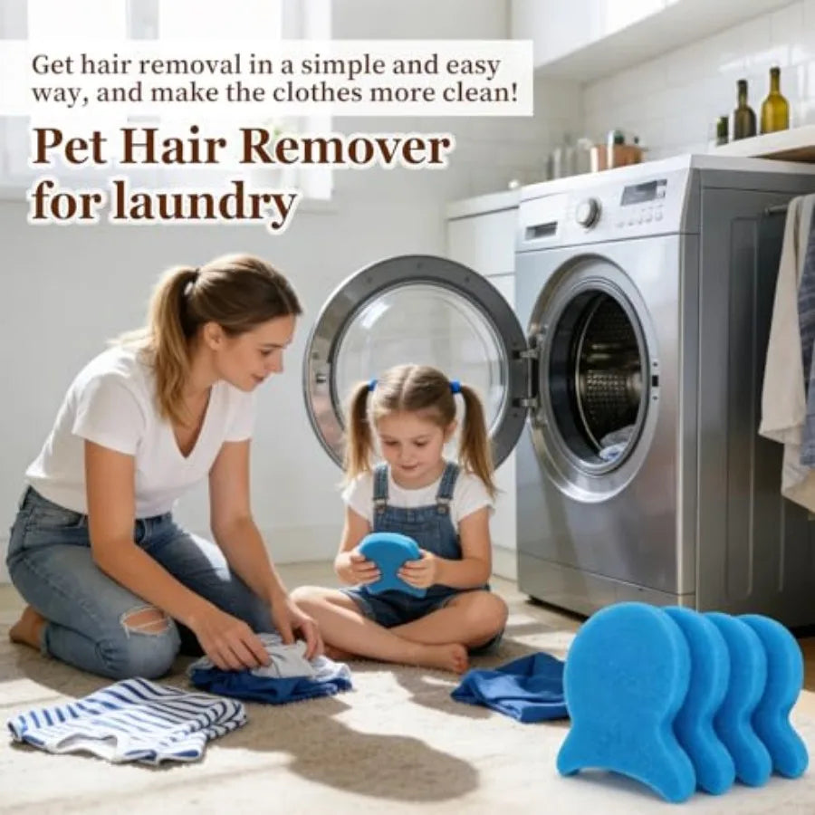 Pet Hair Remover for Laundry, Reusable Dog and Cat Hair Remover Tool, Effectively Removes Pet Hair, Lint and Dander from Beddin