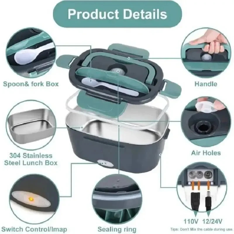 UPWORK Portable Electric Lunch Box Heater 60W Leak Proof