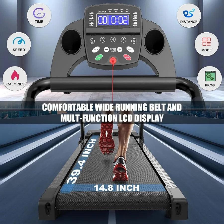 Foldable Home Treadmill With Two Point Five HP App