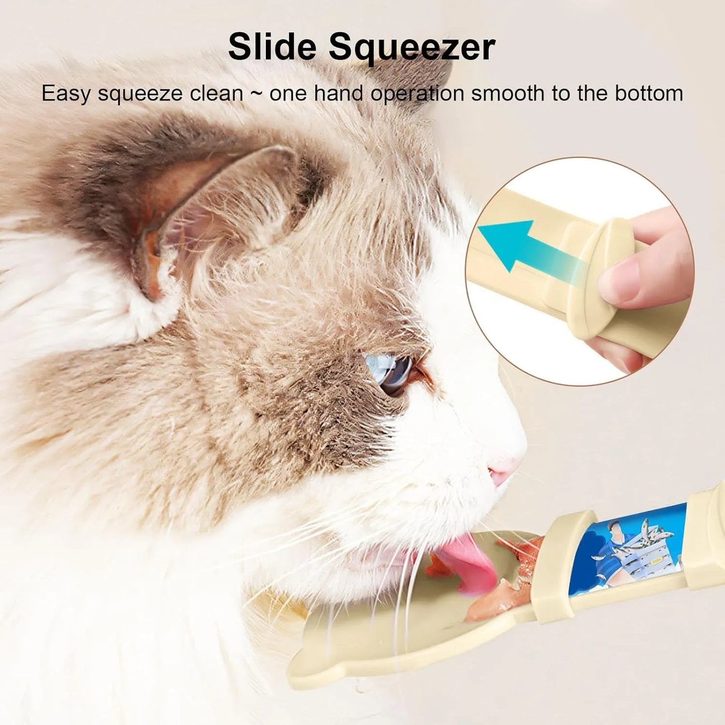 4Pcs Cat Treat Dispenser Multi Function Spoon for Lickable Cat Treats Cats Treats Squeeze Spoon Treat Feeding Wet Spoons Easy Feeding 4 Styles