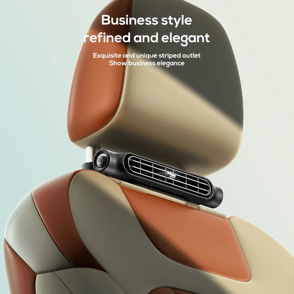 Portable USB Car Seat Fan Headrest Cooling Air Fan For Front Rear Seat Passenger Backseat Cooling Fan Electric Car Interior Fan