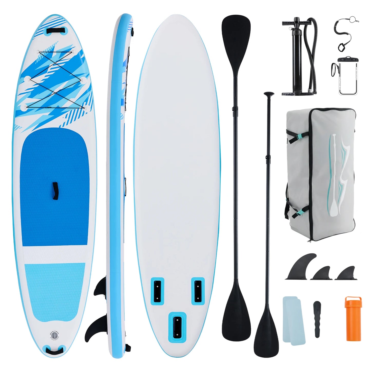 JHK Inflatable Stand Up Paddle Board 10.5'×33'' Paddle Boards with Non-Slip Deck Durable Advanced Material and Complete SUP Accessories for All Skill Levels