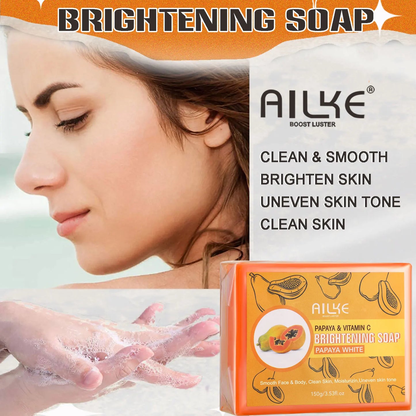 AILKE Glutathione Whitening Skin Care Set For Women, Moisturizing, Deeply Clean Skin, Reduce Dark Spots, Hyperpigmentation