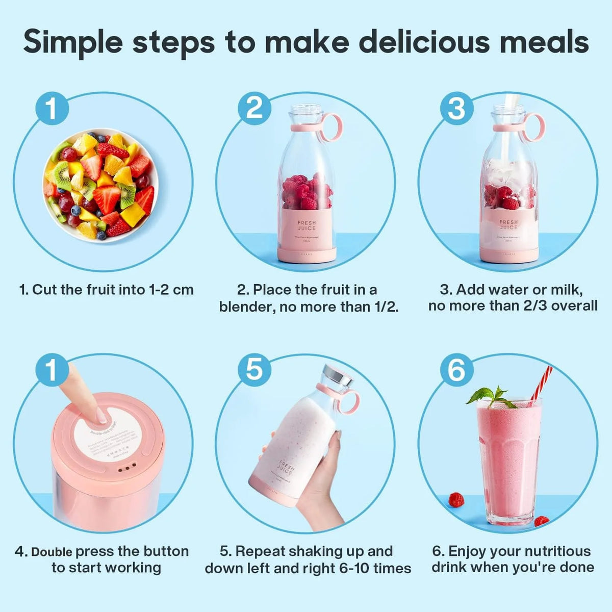 Portable Blender with 12 oz Travel Cup