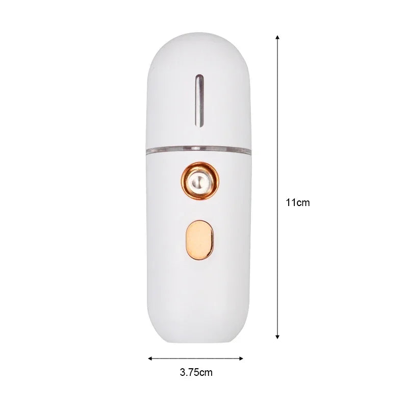 Mini Portable Facial Steamer Nano Mister Hydrating Humidifier Rechargeable