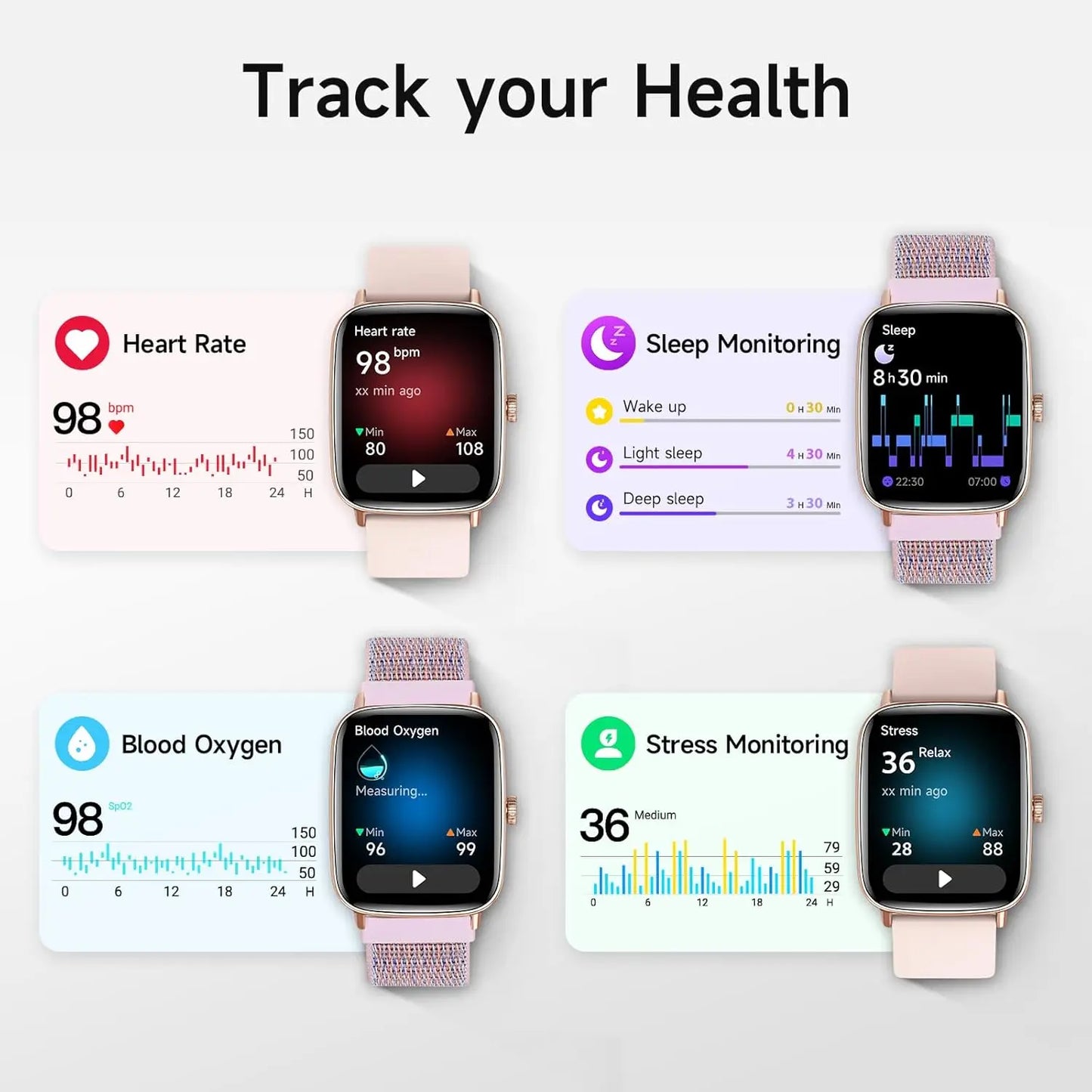 Smart Watch Women With Heart Rate Monitor And Fitness Tracker