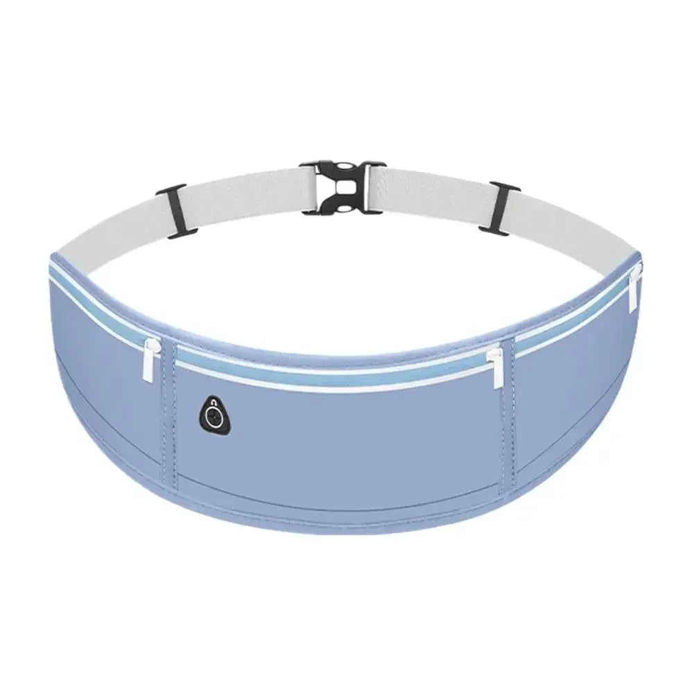 Unisex Reflective Running Waist Pack With Water Bottle Holder Phone Pocket